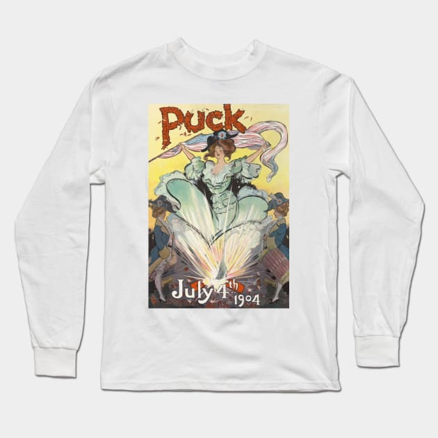 Puck Vintage Magazine Cover Long Sleeve T-Shirt by TooplesArt